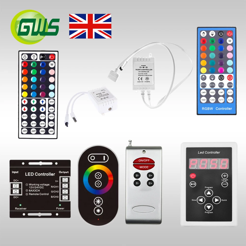 24V LED Strip Lights - Touch Series RGB LED Controller with Color Wheel