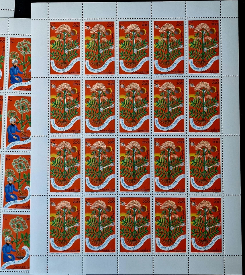 Somalia 1997 MNH Nature Plants 80 Stamps Full Sheets 20 Sets Mi €220.00 - Image 3 of 4