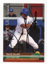 SIGNED BASEBALL CARD AUTO KANSAS CITY ROYALS DAVID LOUGH 2007 APPY LEAGUE RC
