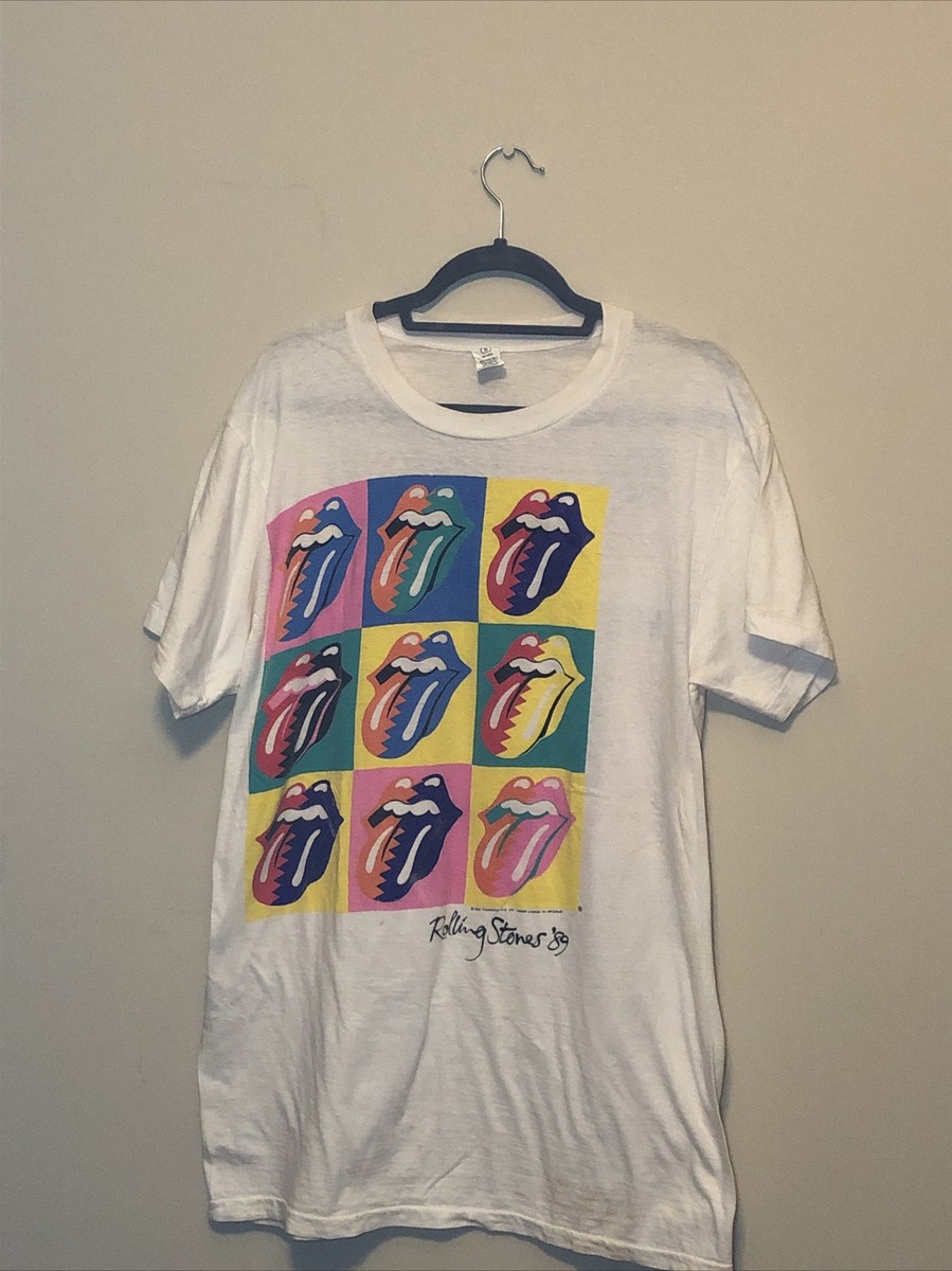 VTG 1989 ROLLING STONES Steel Wheels 2-Sided Tour T-Shirt VTG 1989 ROLLING STONES Steel Wheels 2-Sided Tour T-Shirt