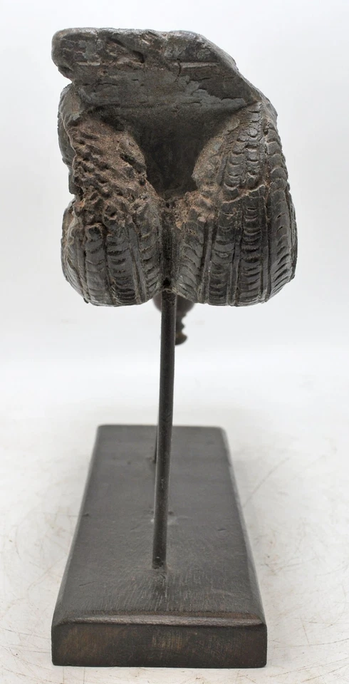 Antique Wooden Peacock Shape Carving Block on Stand Original Old Fine Hand Carve - Image 4 of 4