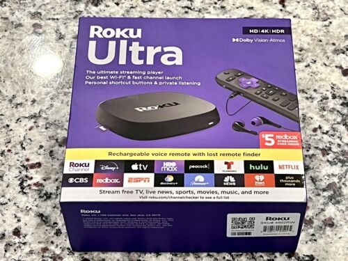 Roku Ultra 2022 4K HDR/Dolby Vision Streaming Player w/ Voice Remote Pro 4802RW - Picture 1 of 6