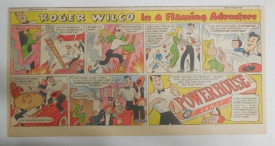 Power House Candy Bar Ad: Roger Wilco: Flaming Adventure 1940's Size: 7.5 x 15
