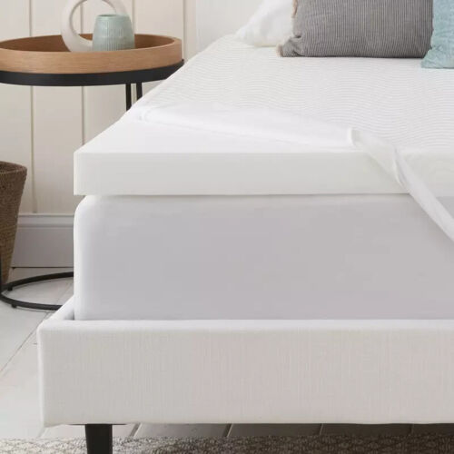 New Serta 3-inch Memory Foam Mattress Topper Cover Protector Full Size 54" x 75"