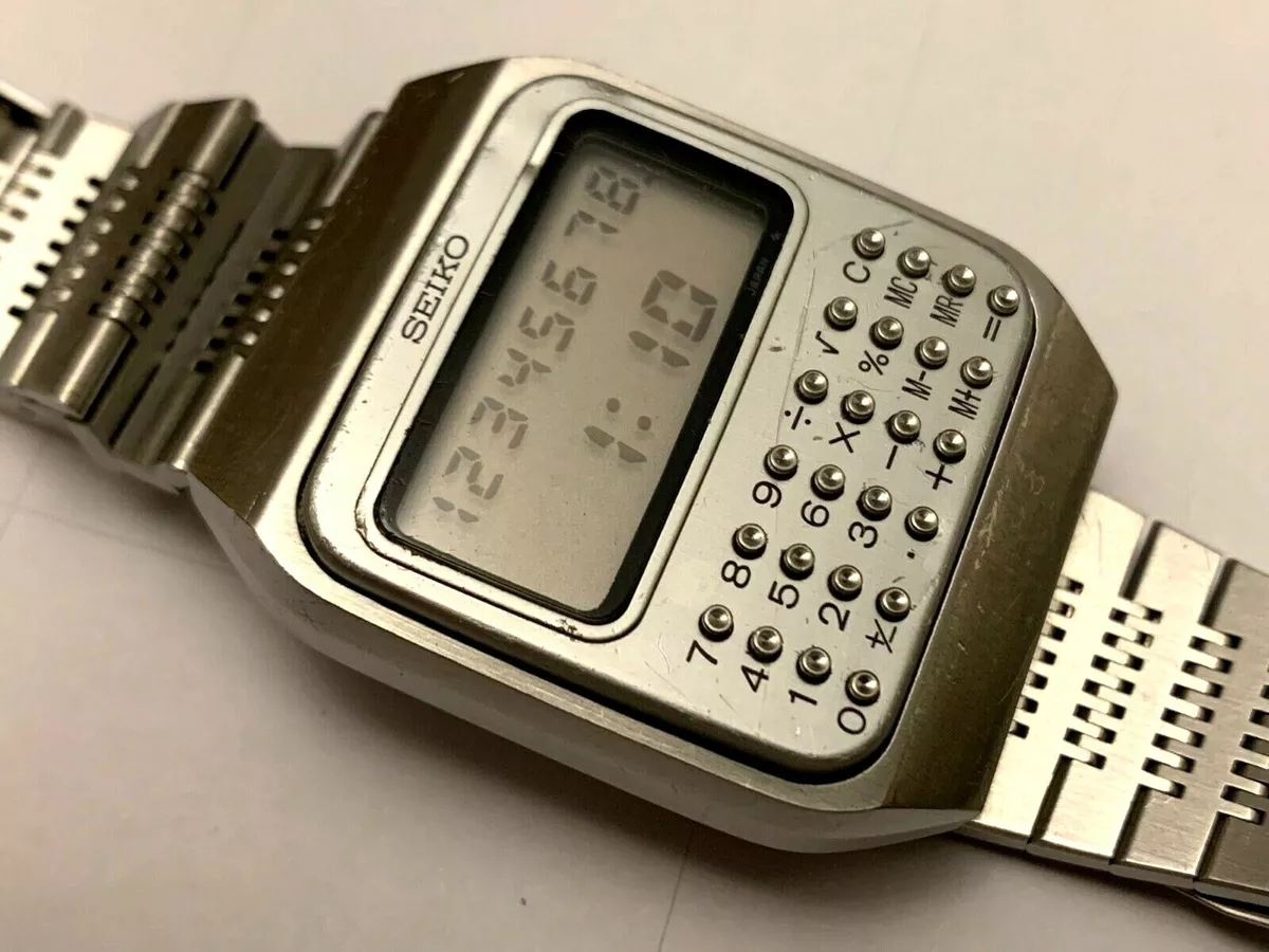 Vintage Digital Seiko C153 5011 Calculator Watch all Original