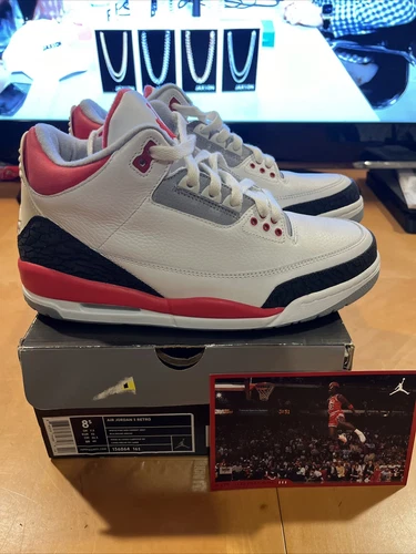Brand New Air Jordan 3 Retro 2007 Fire Red