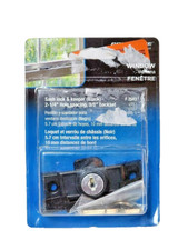 Prime Line Window Sash Lock  Keeper F2583 2-1/4" Hole Spacing w Keys Black 