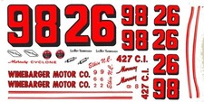  98 LEROY Yarobrough Winebarger Motor Co.1/64th HO Scale Decals