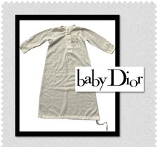 Camicia da notte bambino Dior Layette bianca fondo cinto pigiama bambino 0-3 mesi