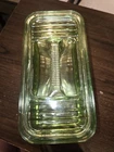 Uranium Depression Glass Storage Container w/Lid