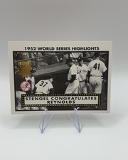 2002 Topps 1952 World Series Highlights #52WS-6 Stengel Congratulates Reynolds
