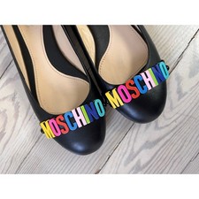 Moschino Rainbow Logo Ballet Flats - Sz 36