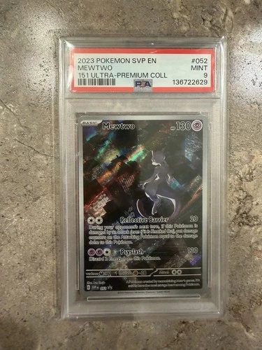 Pokemon SVP 151 Black Star Promo Holo Mewtwo #052 PSA 9 Mint Condition