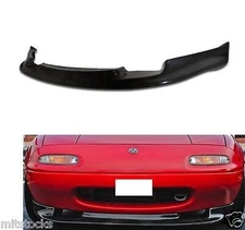 For 90-97 NA Miata GV PU Black Add-On Front Bumper Lip Spoiler Chin Splitter