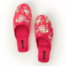 Satin Home Slippers for Women's Non-Slip High-Quality, US 6 EU36-37 Claret