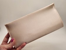 Vintage Light Pink Satin Clutch Purse Formal Evening Bag Metal Hinge