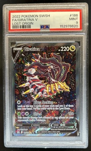 2022 Pokemon SWSH Lost Origin Giratina V #186/196 PSA 9