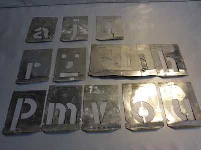 Schriftschablonen Satz Buchstaben  100mm Metall Bundeswehr (O-C10) - Bild 1 von 2