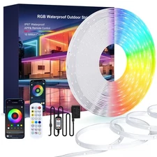 Outdoor LED Strip Lights, 200FT（2 Rolls of 100ft） Waterproof IP67 Led Lights ...