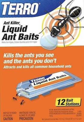 TERRO T300B Ant Killer Liquid Bait Stations   12 Count Indoor/Outdoor
