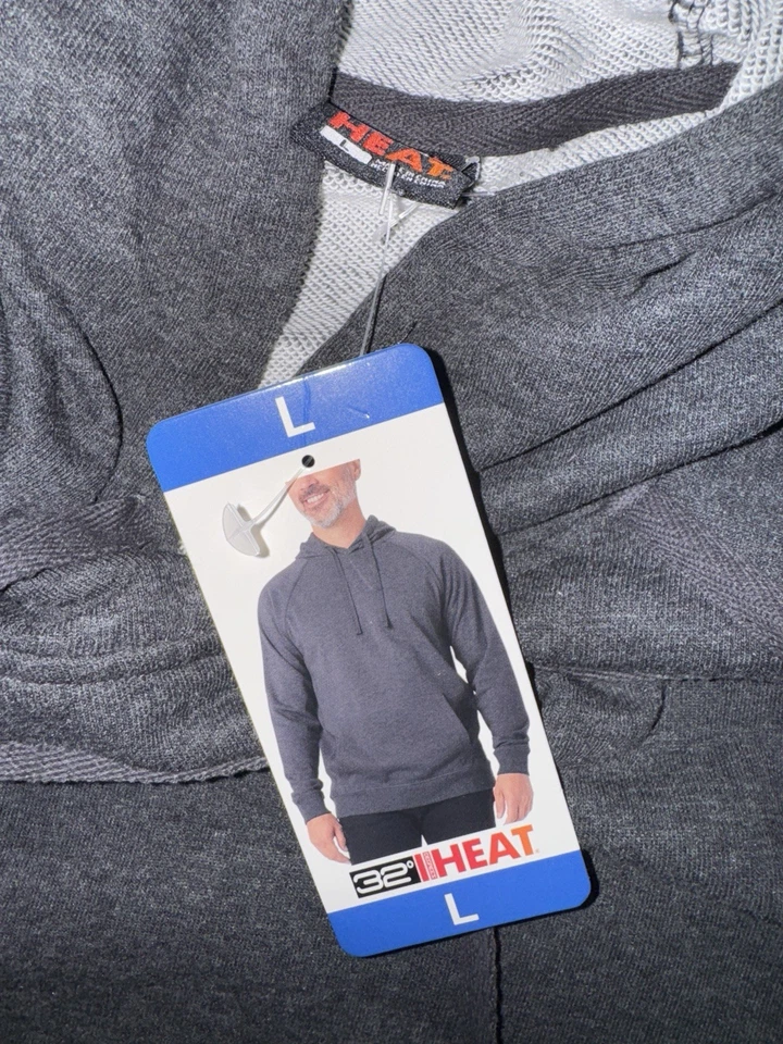 NUEVA sudadera con capucha gris marca 32 grados para hombre - talla grande Foto 3 de 3