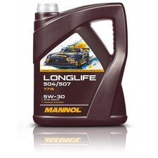5 L LITER MANNOL 7715 LONGLIFE 504/507 5W-30 MOTOR-�L VW 504 00/507 00 BMW LL-04