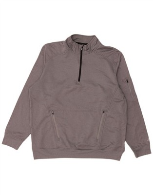 Russell Athletic Herren Zip Neck Sweatshirt Pullover XL Grau AW14