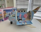 Mattel Vtg 2000 BARBIE AIRPLANE Blue Plane w Accessories