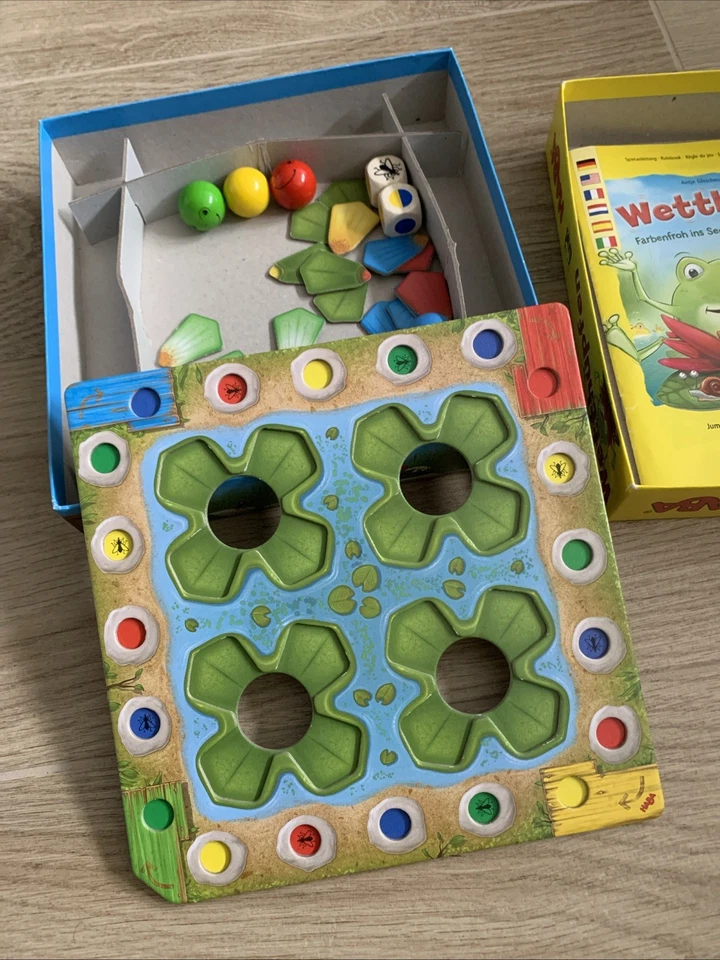 Kinderspiel „Wetthüpfen“ von Haba - für 2-4 Spieler ab 3 - Bild 2 von 3