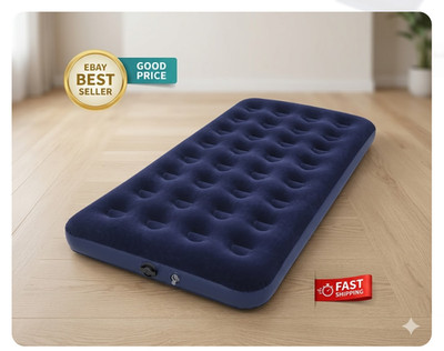 8.5in Twin Air Mattress Flocked Surface Portable Inflatable Bed