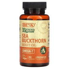 Vegan Sea Buckthorn Berry Oil, 90 Vegan Caps (500 mg per Capsule)