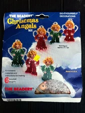 🎄 The Beadery Christmas Angels Kit – 1988 – 6 Beaded Ornaments – Unopened
