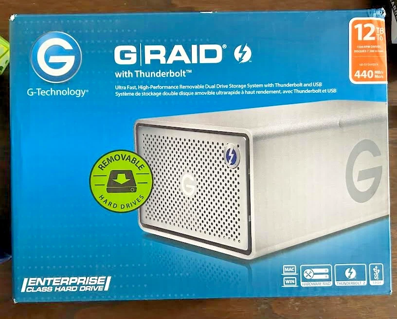G-RAID WITH THUNDERBOLT 3 Removable Dual Drive Storage 12 TB USB-C HDMI Sandisk - Image 3 of 4