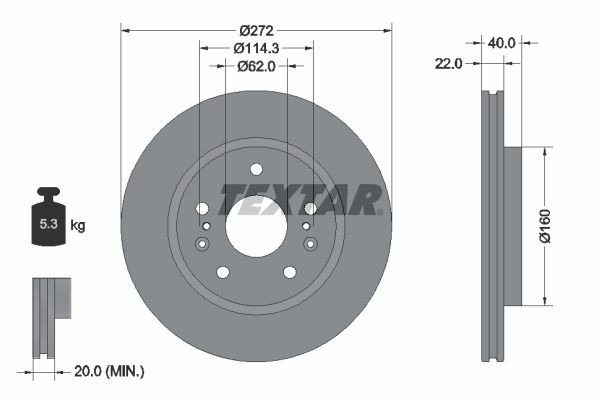 2X Bremsscheibe Vorne Textar 92329603 FÜR Suzuki-image