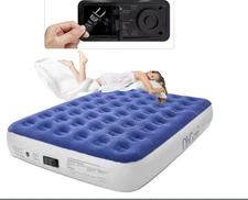 OhGeni Air Mattress Queen with Built in Pump, 13 Inch Elevated Quick Inflation/D