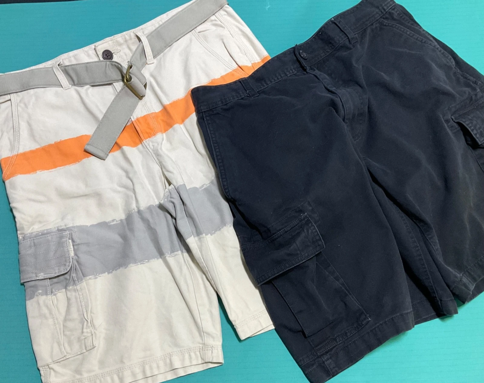 Lot of 2 Original Urban Pipeline Shorts Mens SZ 34 Cargo Pockets Vintage