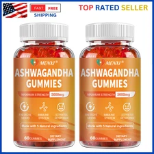 Ashwagandha Gummies 60 Gummies Improve Sleep Health for Women Men - 2 Packs