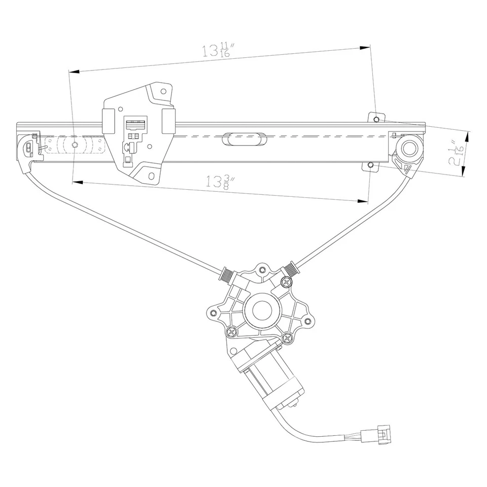 For Mitsubishi Galant 04-09 Window Regulator and Motor Assembly Rear Passenger Foto 4 de 4