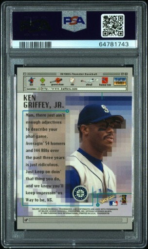 1999 Skybox Thunder Ken Griffey Jr #3 PSA NM-MT WWW.BATTERZ.COM Mariners HOF view 3