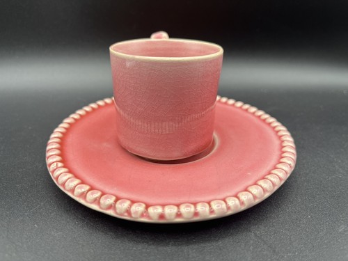 Vintage Ceramique Villauris AM Cerenne Pink Cup & Saucer Set - Picture 2 of 9