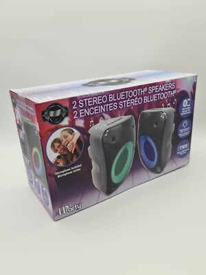 Lexibook Karaoke BTS500Z iParty-2 Stereo Lautsprecher, inkl. Mikrofon, LED