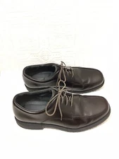 ROCKPORT ADRIPRENE by ADIDAS HYDRO-SHIELD MEN'S BROWN LEATHER OXFORD SHOES 9.5M