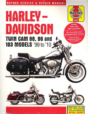 1999-2010 Harley-Davidson Softail Dyna Touring Models Haynes Repair Manual 109X