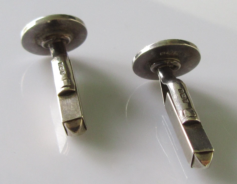 925 Silver Cufflinks - Deakin & Francis Red Enamelled Round Toggle Cufflinks - Image 3 of 4