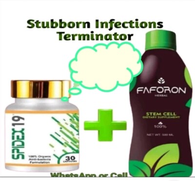 1 FAFORON & 1 SPIDEX 19 MEN & WOMEN REMEDY FOR STDs And All INFECTIONS 