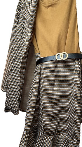 by&by girl Big Girls 2-pc. Jacket Dress Houndstooth Size 16 With Belt - Picture 5 of 9