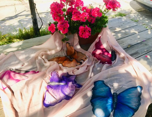 pareo meer damen mit schmetterlingen