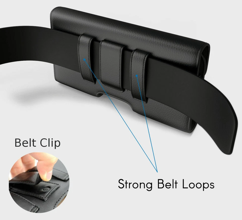 Leather phone case with Belt Clip & Loops Pouch Case Phone holder for Galaxy - Image 2 of 4