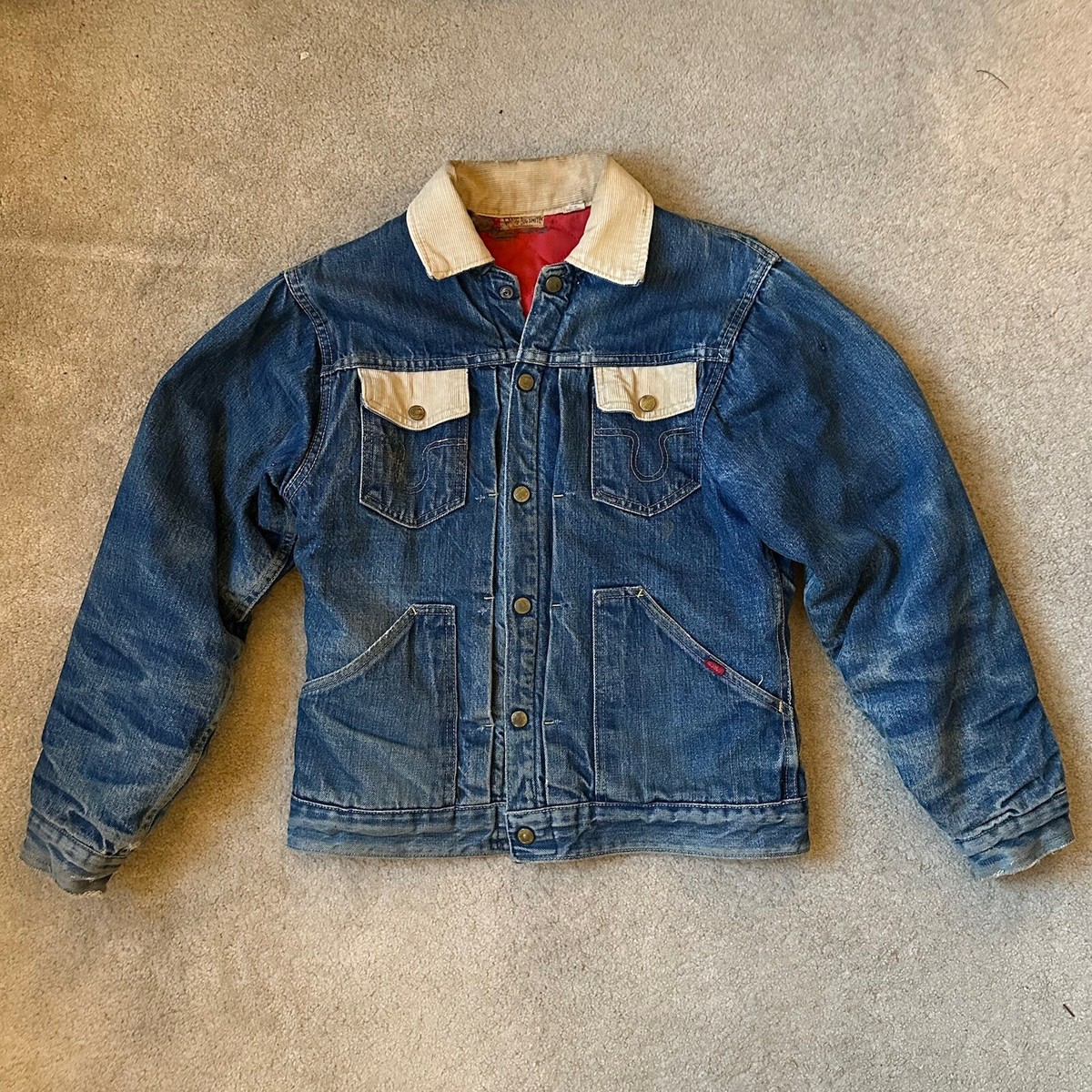 Vintage 70's Buckaroo Big Smith Denim Trucker Jacket Size 38