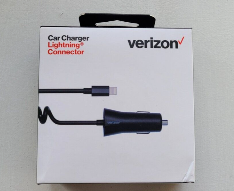 Verizon 9ft Apple Certified Lightning Car Charger for iPhone-image